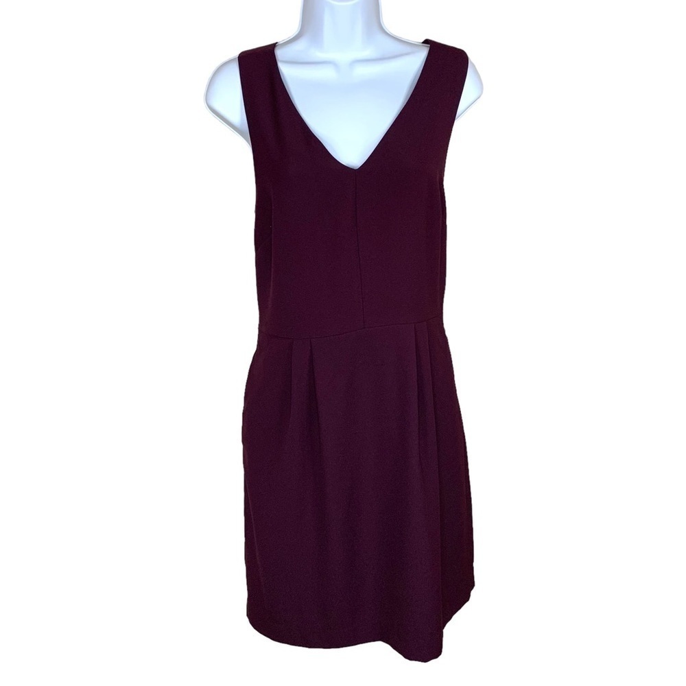 NEW Banana Republic Purple Eggplant Cocktail Dress Event Party Size 4 Stretch